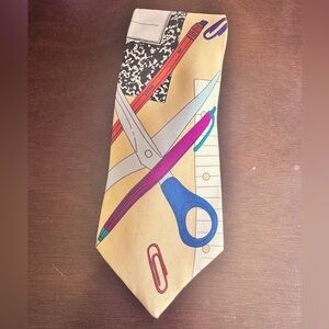 Save The Children 100% Silk Tie “Tools for Learning” Teacher vintage 90’s